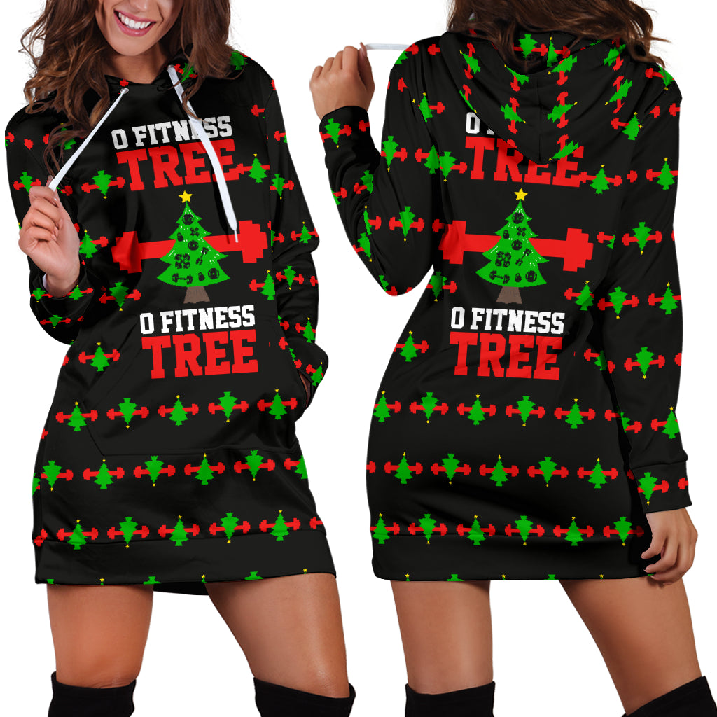 O Fitness Tree Hoodie Dress