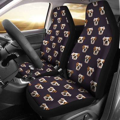 Bulldog Face Car Seat Covers