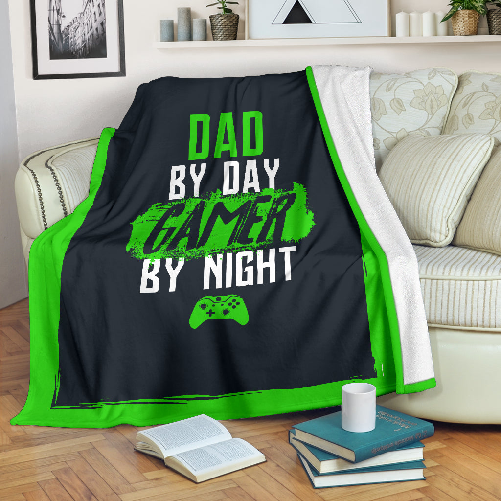 Dad By Day Gamer By Night XB Premium Blanket