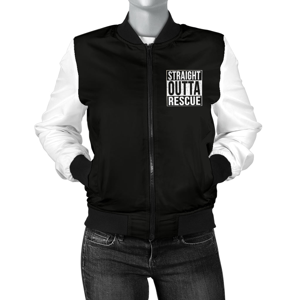 Straight Outta Rescue Women's Bomber Jacket