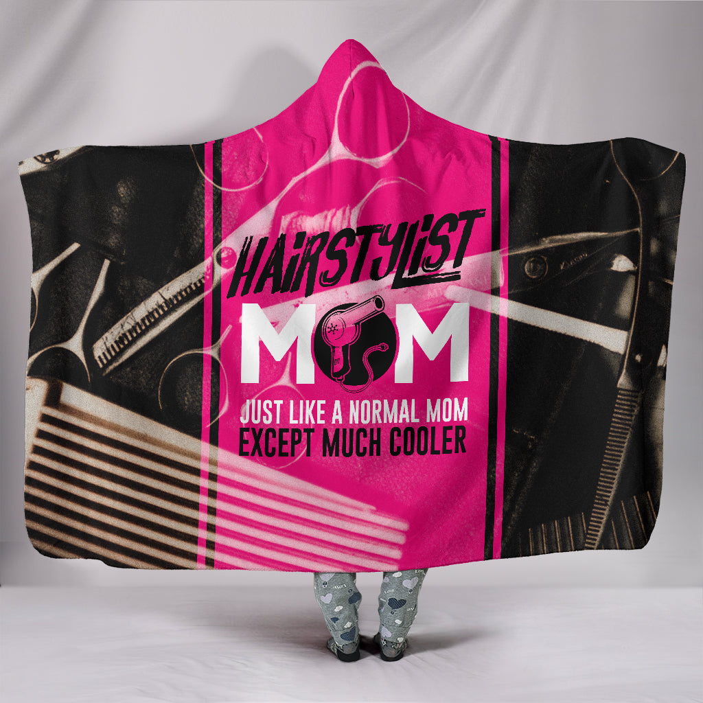 Hairstylist Mom Hooded Blanket