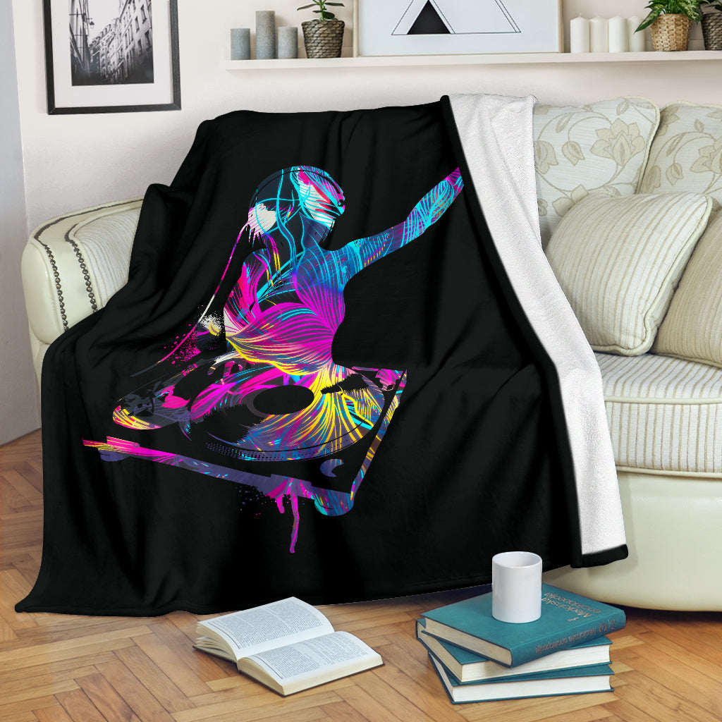 Floral DJ Premium Blanket