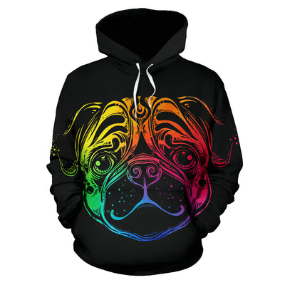 Rainbow Pug Hoodie