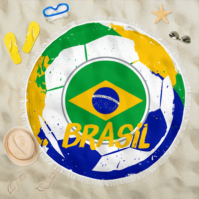 Brasil Soccer Beach Blanket