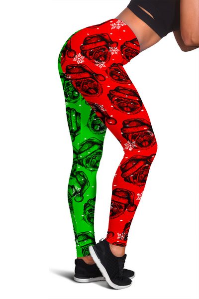 Pug Sketch Xmas Leggings