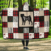Woodland Patchwork Pug Hooded Blanket