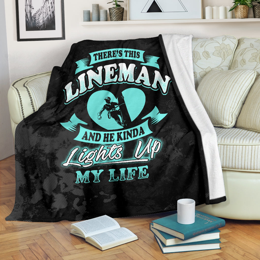 Lineman Lights Up My Life Premium Blanket