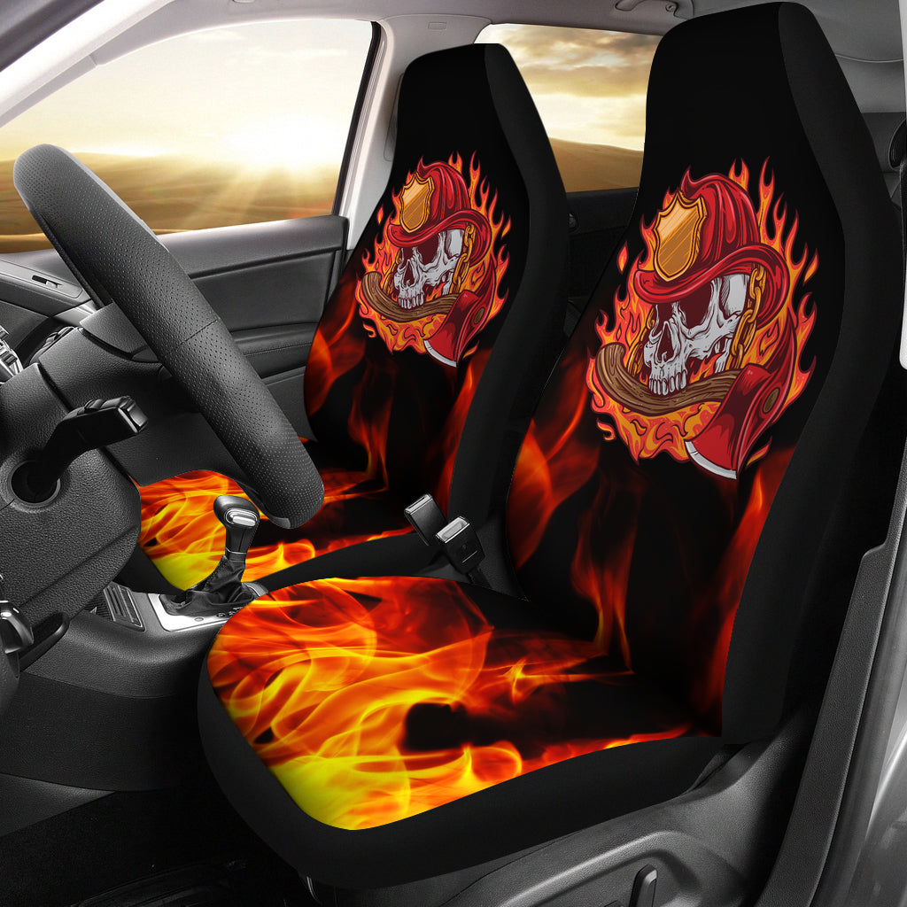 Fire Skull Car Seat Covers (set of 2)