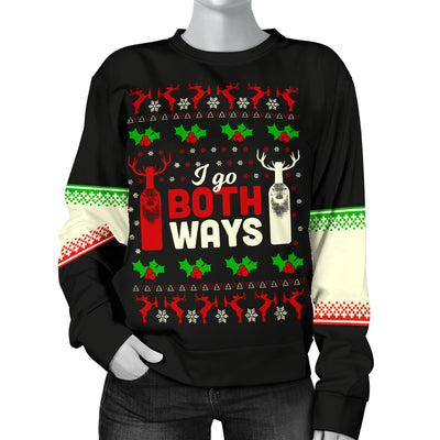 I Go Both Ways Women's Ugly Xmas Sweater