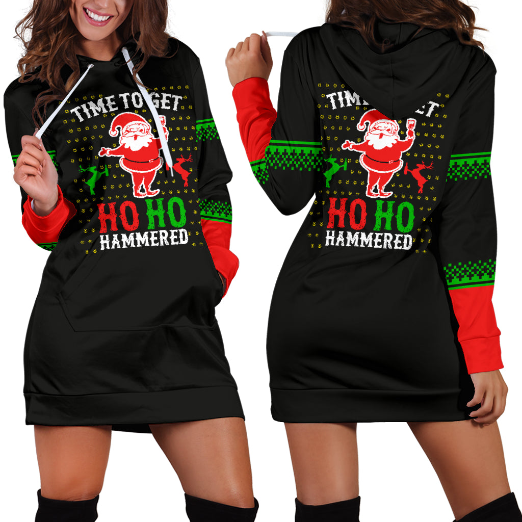 Ho Ho Hammered Hoodie Dress