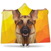 German Shepherd Modern Art Hooded Blanket