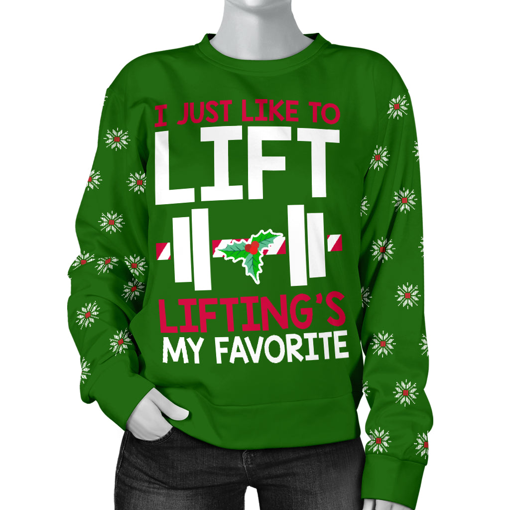 Lifting's My Favorite Women's Ugly Xmas Sweater