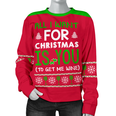 Get Me Wine Women's Ugly Xmas Sweater