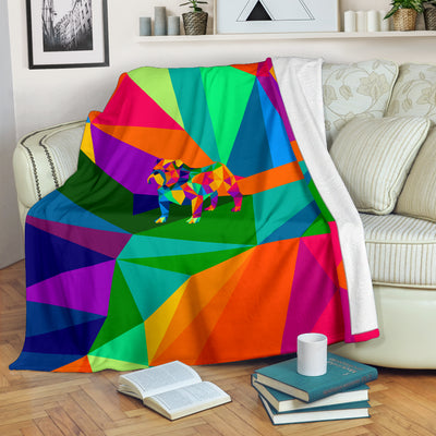Abstract Bulldog Premium Blanket