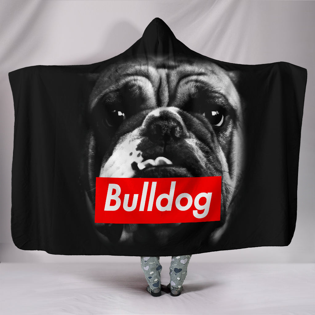 Bulldog Hooded Blanket