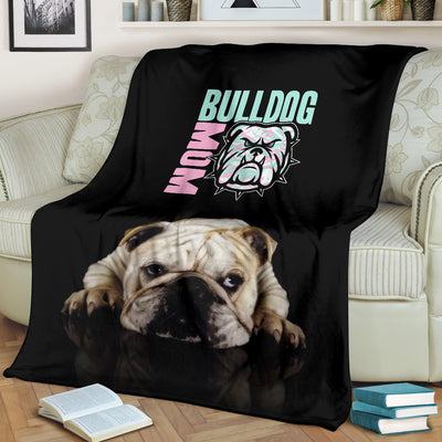 Bulldog Mom Premium Blanket