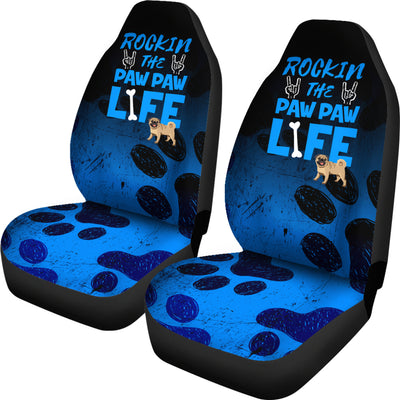 Rockin Paw Paw Life Pug Car Seat Covers