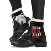 Love A Pit Womens Faux Fur Leather Boots