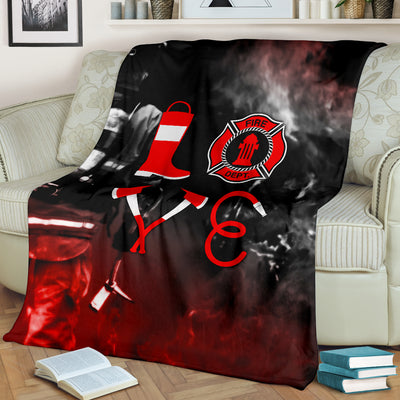 Firefighter Love Premium Blanket - firefighter bestseller