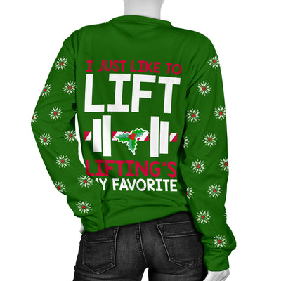 Lifting's My Favorite Women's Ugly Xmas Sweater