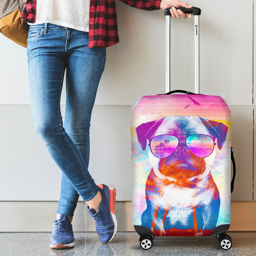 Summer Pug Luggage Cover