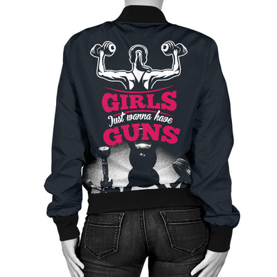 Girl's Just Wanna Have Guns Bomber Jacket