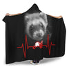 Ferret Heartbeat Hooded Blanket