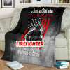 Just A Girl Who Fell In Love With A Firefighter Premium Blanket - firefighter bestseller
