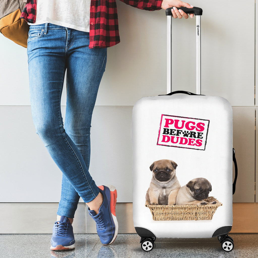 Pugs Before Dudes Luggage Cover