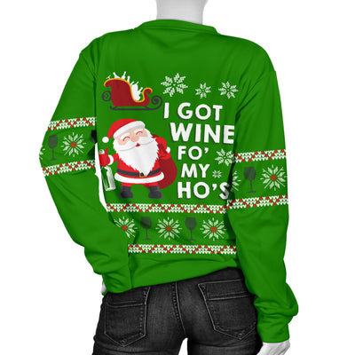 Wine Fo My Ho's Women's Ugly Xmas Sweater