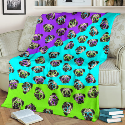 Hipster Pugs Premium Blanket