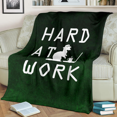 Hard At Work Ferret Premium Blanket