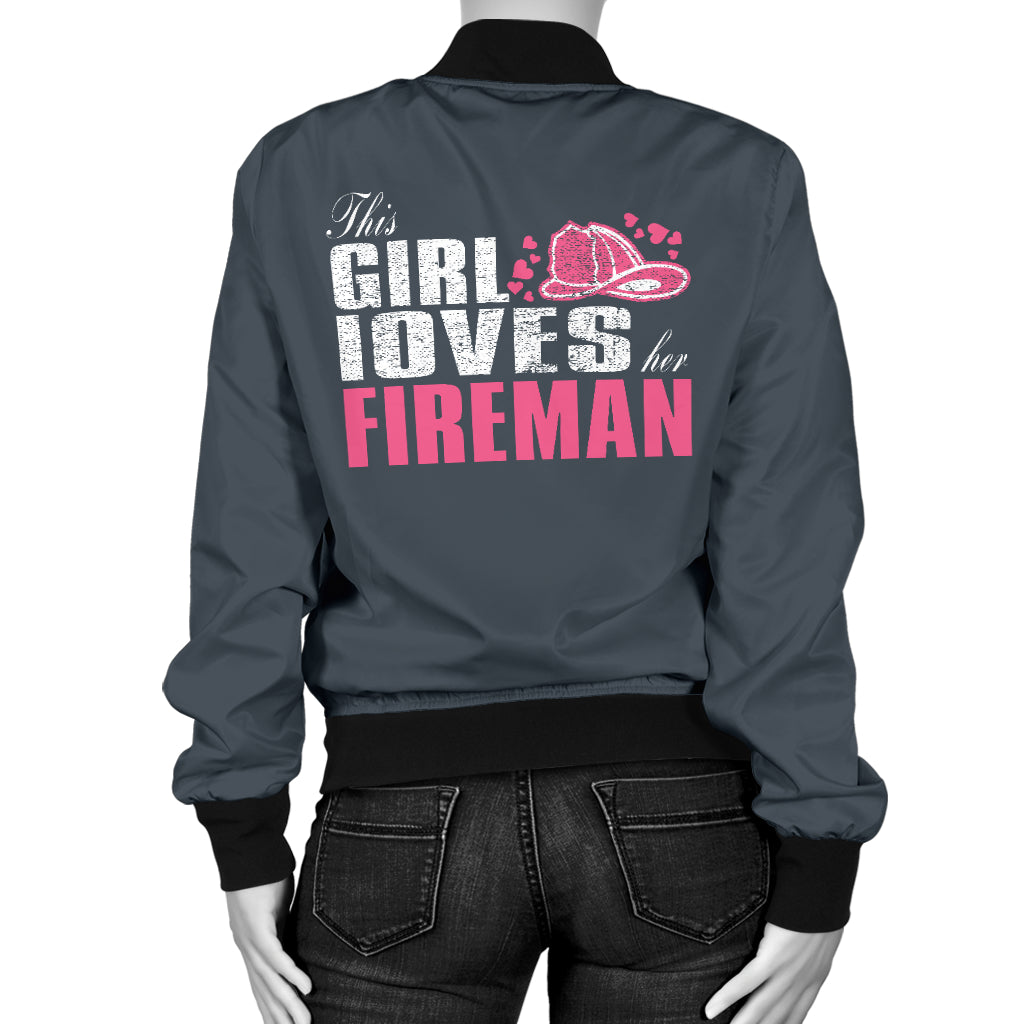 This Girl Loves Her Fireman Bomber Jacket