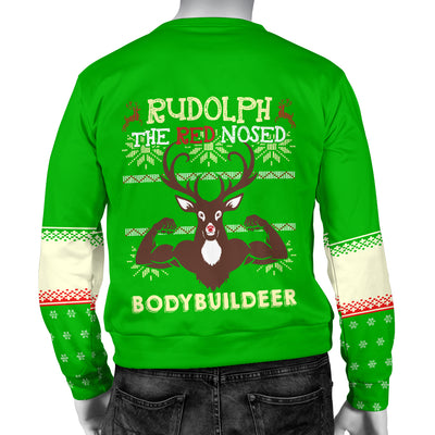 Rudolph Bodybuilder Men's Ugly Xmas Sweater