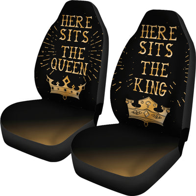 King & Queen Car Seat Covers (set of 2) - Gold