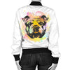 Colorful Bulldog Women's Bomber Jacket