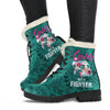 Lover Not A Fighter Womens Faux Fur Leather Boots