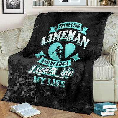 Lineman Lights Up My Life Premium Blanket