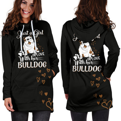 Just A Girl in Love With Her Bulldog Hoodie Dress