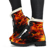 Fire Womens Faux Fur Leather Boots