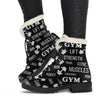 Gym Strength Womens Faux Fur Leather Boots