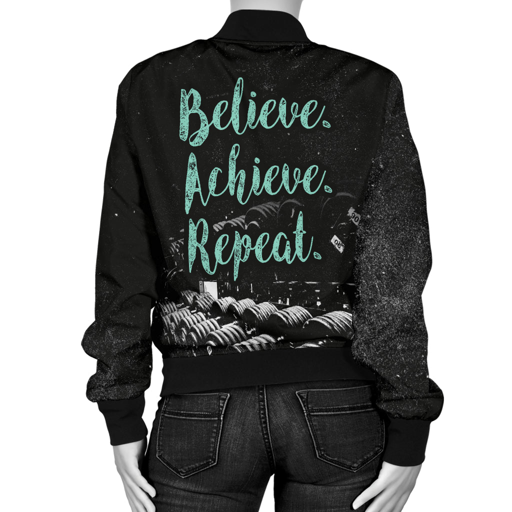 Believe Achieve Repeat Women's Bomber Jacket