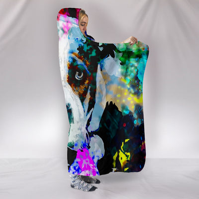 Abstract Pit Hooded Blanket