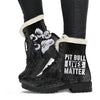 Pit Bull Lives Matter Mens Faux Fur Leather Boots