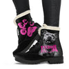 Pitbull Mom Faux Fur Leather Boots