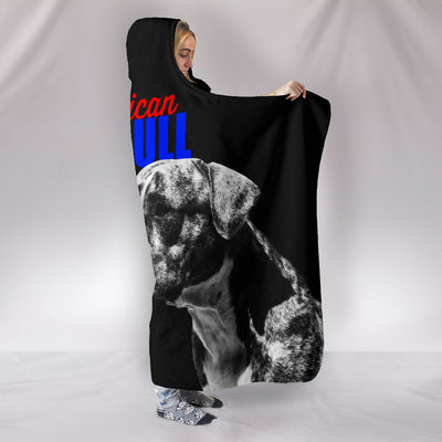 American Pit Bull Hooded Blanket