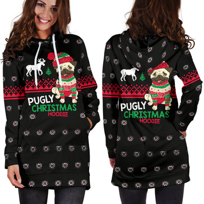 Pugly Christmas Hoodie Dress