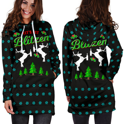 Let's Get Blitzen Hoodie Dress