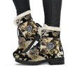 Straight Outta Rescue Womens Faux Fur Leather Boots