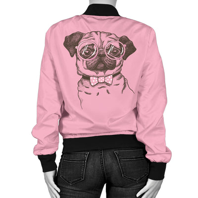 Nerd Pug Women's Bomber Jacket